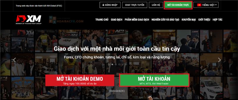 Hướng dẫn cách tạo tài khoản XM