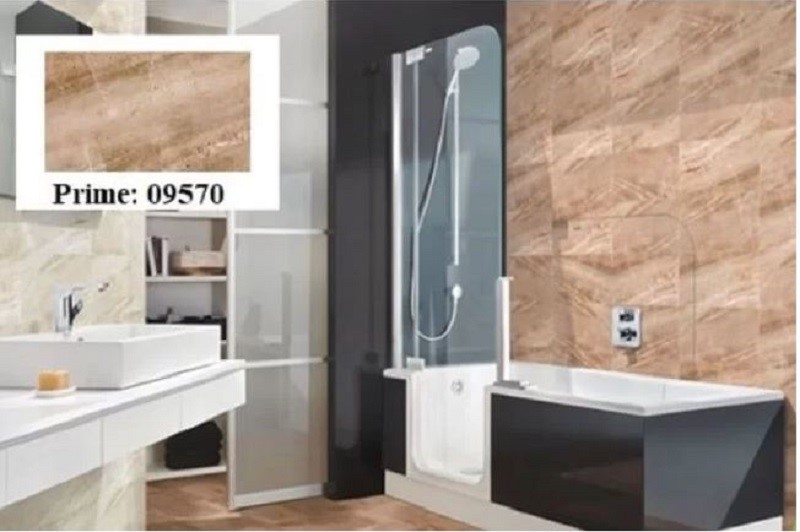Mẫu gạch lát nền nhà tắm chống trơn Prime 09570 tạo nên vẻ đẹp sang trọng cho phòng tắm